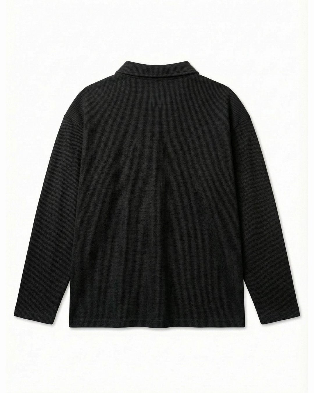 Urban Black Waffle Polo