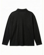 Urban Black Waffle Polo