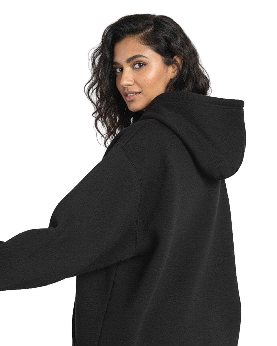 Heavyweight Black Zipped Hoodie