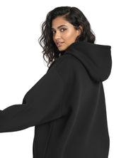 Heavyweight Black Zipped Hoodie