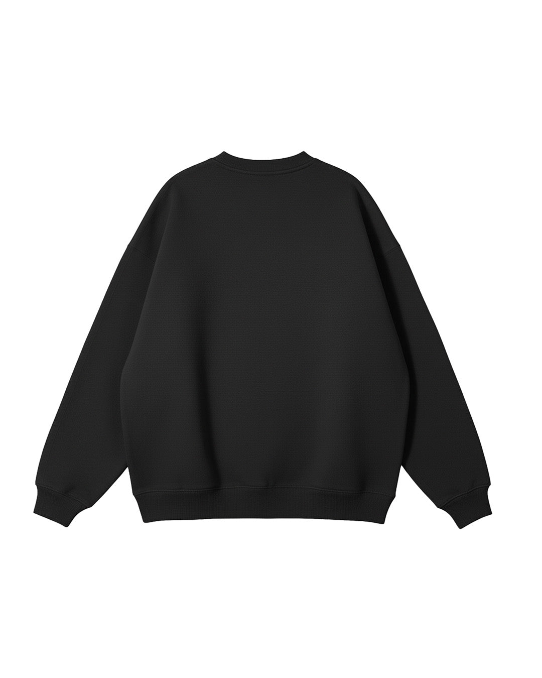Heavyweight Black Embroidered Sweatshirt