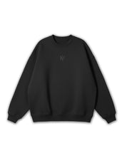 Heavyweight Black Embroidered Sweatshirt