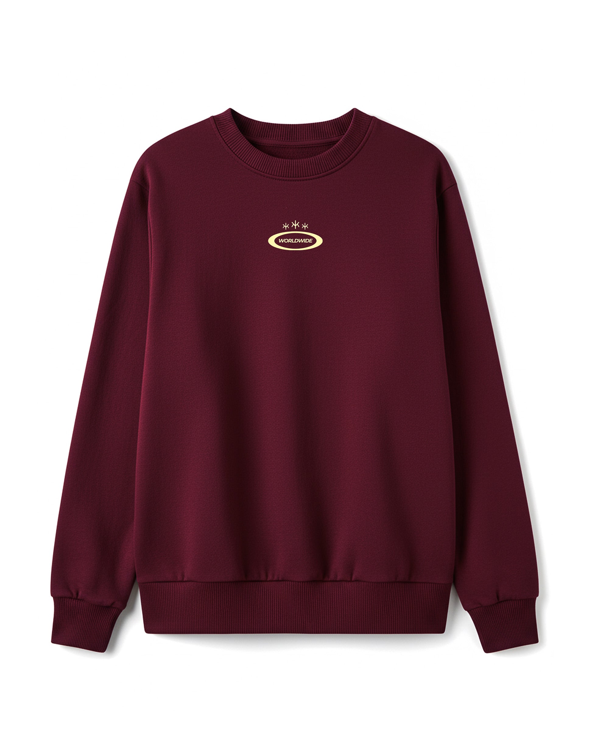 Burgundy Worldwide Oversized Sweatshirt