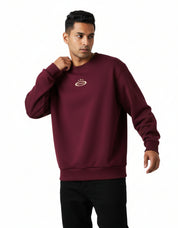 Burgundy Worldwide Oversized Sweatshirt
