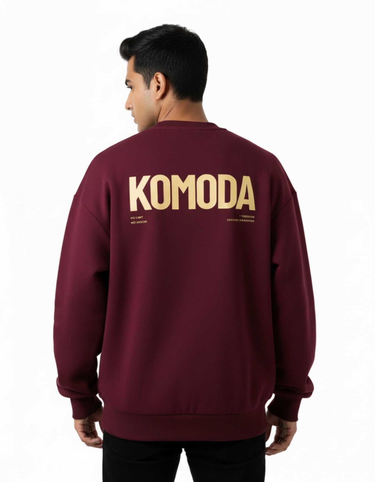 Burgundy Worldwide Oversized Sweatshirt