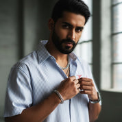 Classic Striped Boxy-Fit Shirt