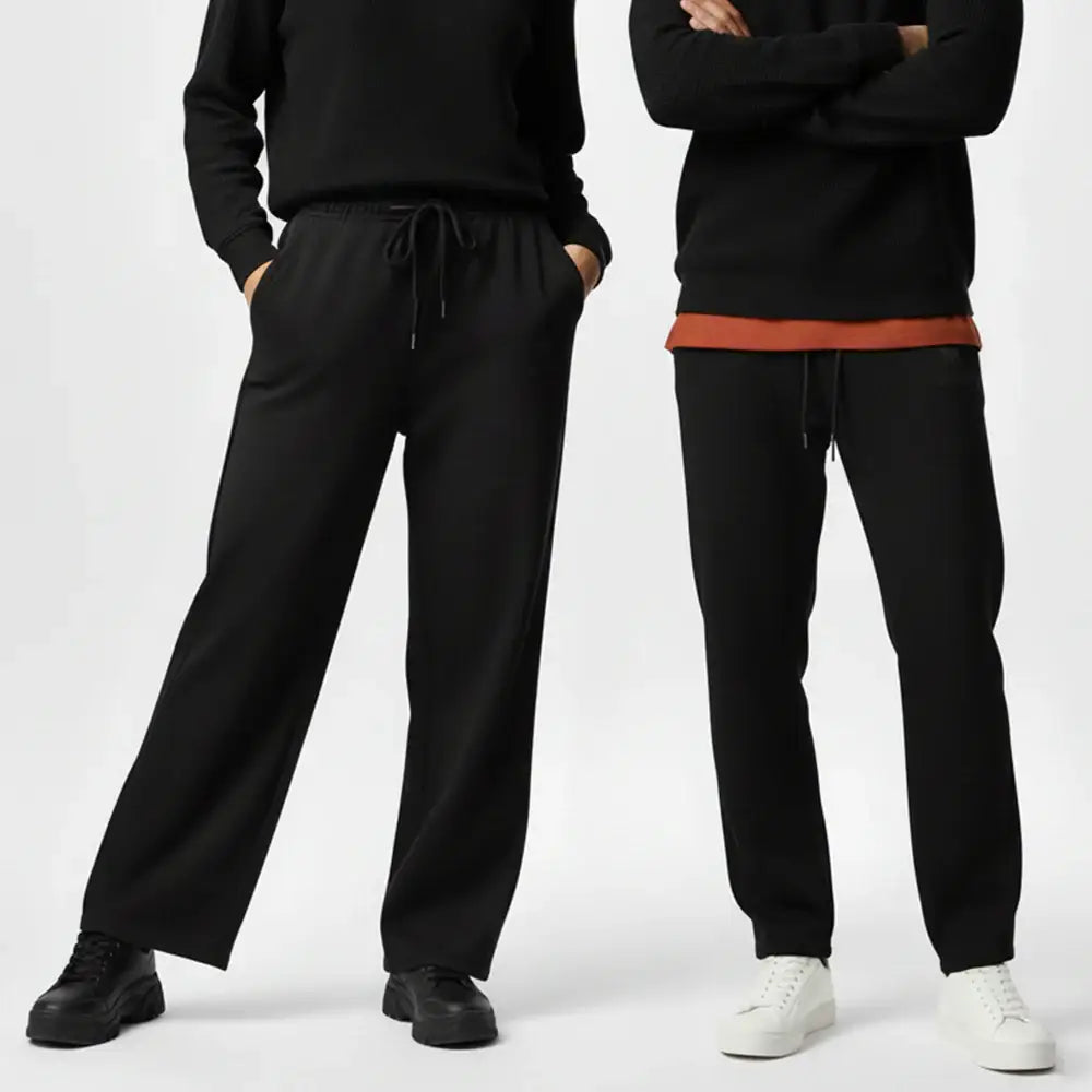 Black Relaxed-Fit Lounge Pants